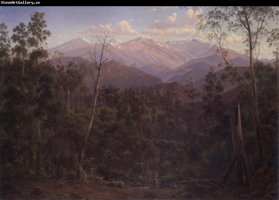 Eugene Guerard Mount Kosciusko,seen from the Victorian border